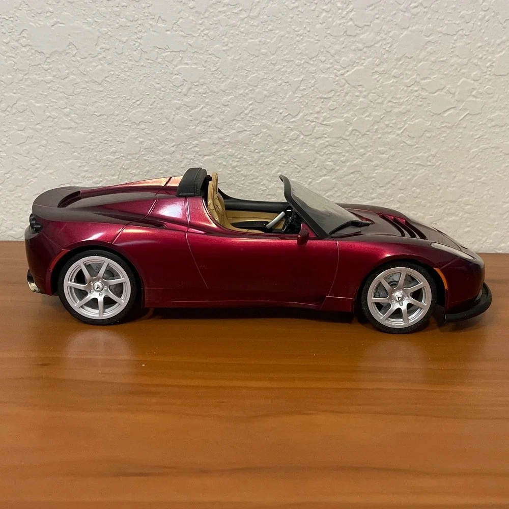 Tesla Roadster RC Car Maxtech Metallic Burgundy Remote Control Electric Toy